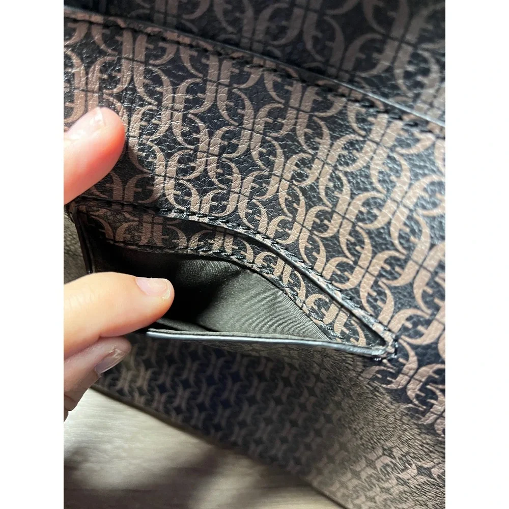Fossil Convertible Floral Monogram Print Leather Backpack Satchel‎ Purse Bag